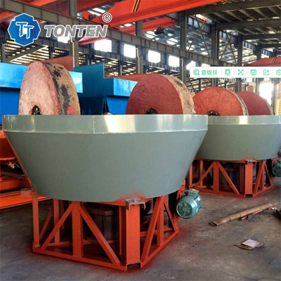 Gold Round Grinding Machine Wet Pan Mill 1200 Gold Mining Separator Voor Afrika