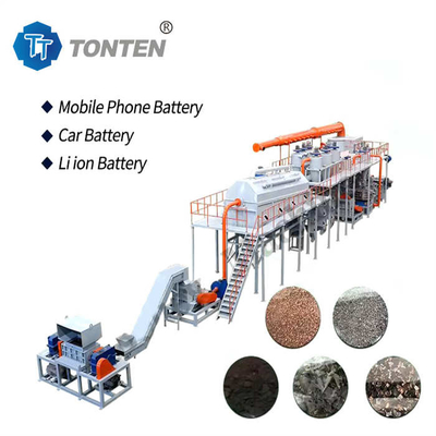 Afvallood, loodzuur, lithium-ion batterij recycling machine Productielijn op maat