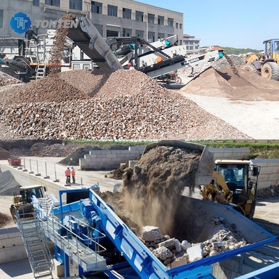 Bouwterrein Afvalbak Recycling Machine Plant Steenbreker