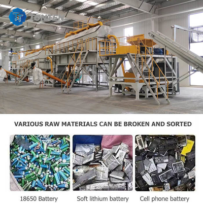 Afval Lithiumloodsure Batterij Recycling Machine Batterij Schroot Recycling Plant Breeklijn