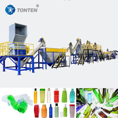 Afvalmachine voor het wassen van plastic PET-flessen, breekmachine, recyclingmachine