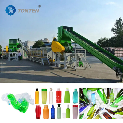 Productielijn Plastic Breaking Recycling Filmfles Flak Recycling Reiniging