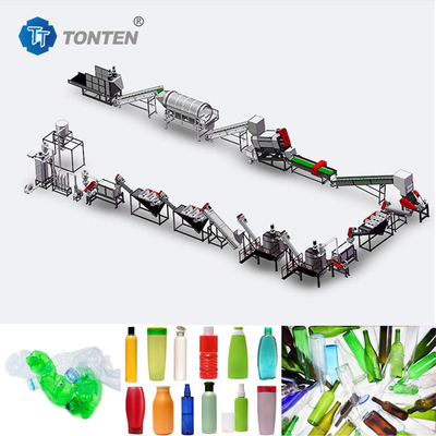 Productielijn Plastic Breaking Recycling Mineraalwaterflessen Recycling
