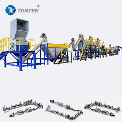 Productielijn Plastic Breaking Recycling Filmfles Flak Recycling Reiniging