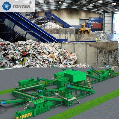 Huishoudelijk afval sorteren Recyclingapparatuur Recyclinginstallatie voor voedsel afval