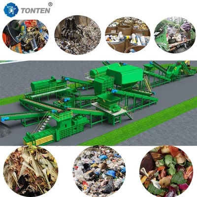 Huishoudelijk afval sortlijn Keuken afval glas recycling sorteren