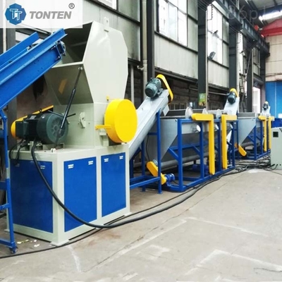 Plastic PET flessen recycling plant Breekmachine Wassen Productielijn 80kw