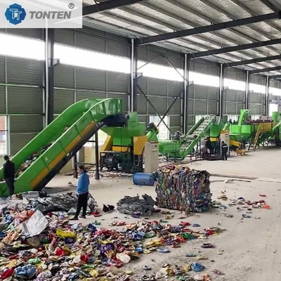 Schroot Gemengd afval Plastic PET fles Schroot Recycling Plant Machine