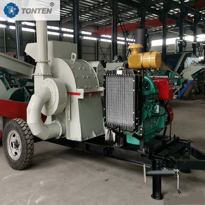 mobiele diesel houtbreker machine tak versnipper chipper mobiele type