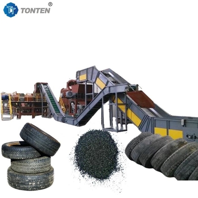 Gebruikte rubberschrootbanden versnipperende recyclage machine