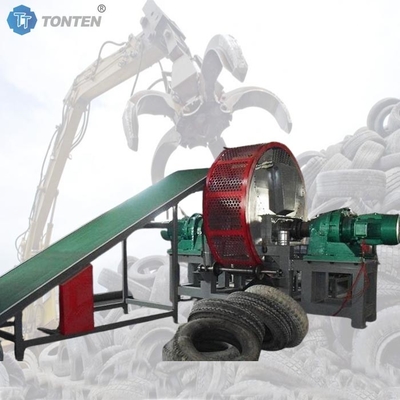 Afvalrubbercrusher schrootband shredder recycling plant slijpmachine