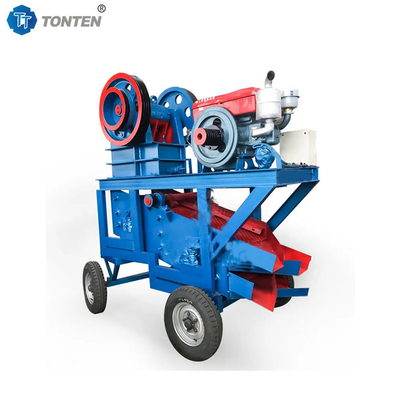 Diesel mobiele kaakbreker Beton steenbreker machine voor mineraal