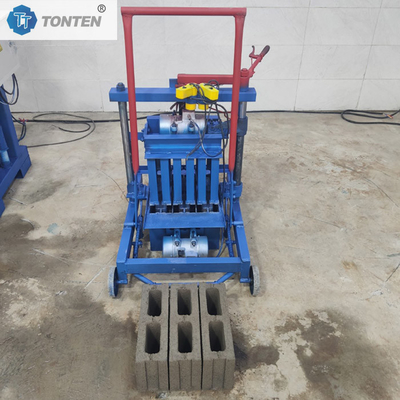 Mobiele handmatige holle bakstenen blokmaker Beton cement bakstenen blok maken machine