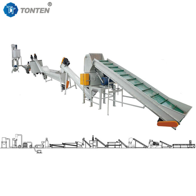 1000 kg flessen voor huisdieren Recycling Machine Line Warm wassen Plastic Flakes Crushing