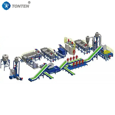 Afval PET Plastic Flask Recycling Machine Plant Plastic Crusher Waslijn