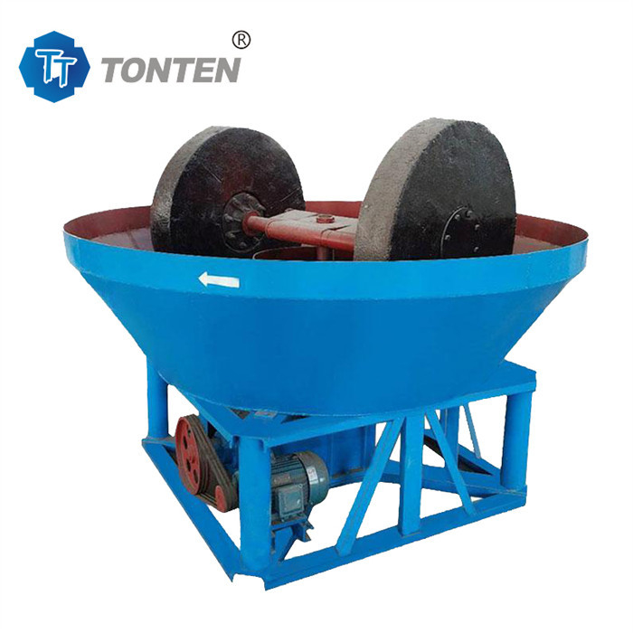 Wet Gold Wet Pan Mill Machine Double Wheel Pan Mill Voor de selectie van goud