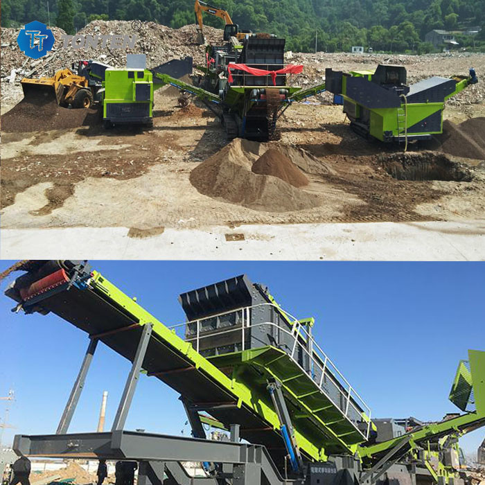 Afval kalksteen granit steen crusher machine sorteerlijn 85kw Voor bouwplaats