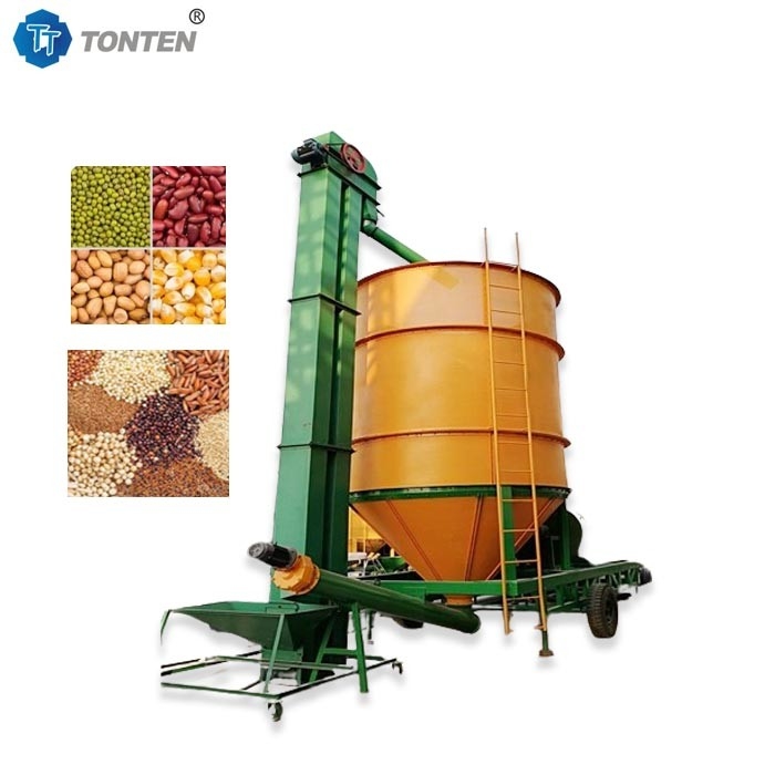 Kleine mobiele mechanische toren maïsdroger machine voor de landbouw tarwe rijst bonen graan